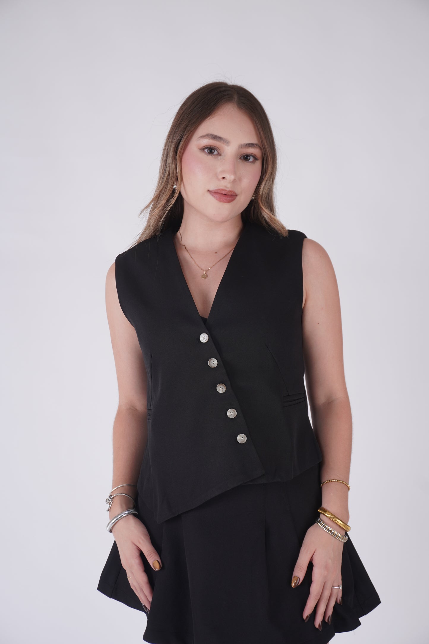 CONJUNTO FALDA TABLAS NEGRO