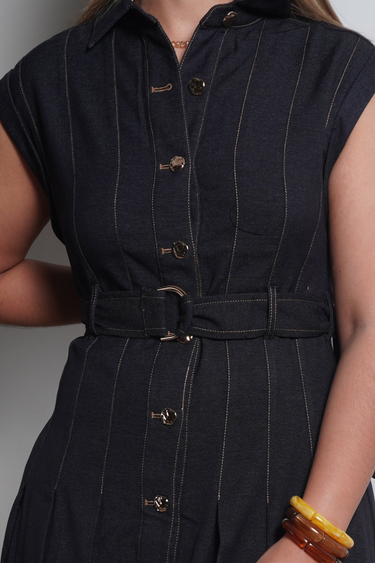 VESTIDO DENIM CINTURÓN
