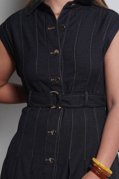 VESTIDO DENIM CINTURÓN