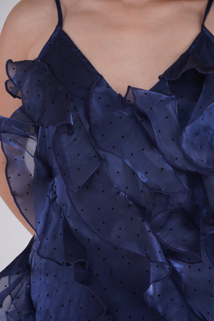 VESTIDO ORGANZA VOLANTES