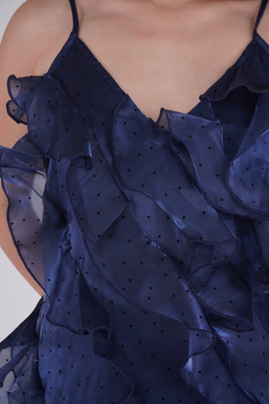 VESTIDO ORGANZA VOLANTES