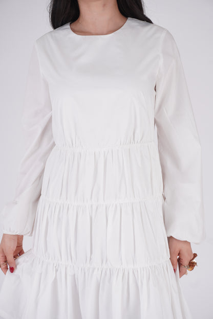 VESTIDO PANELES CON VOLUMEN