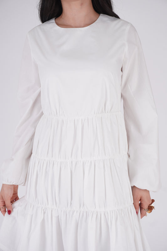 VESTIDO PANELES CON VOLUMEN