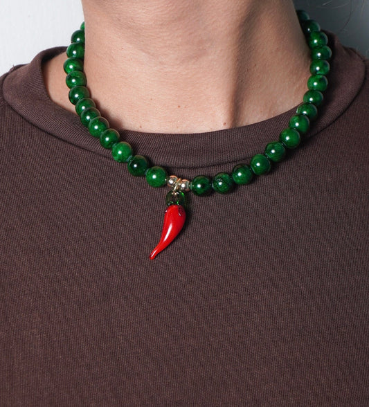 COLLAR AMULETO ESMERALDA