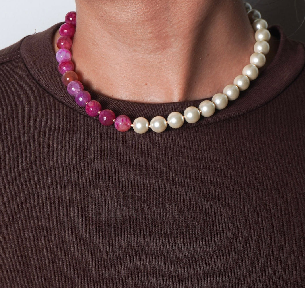 COLLAR BICOLOR PERLAS
