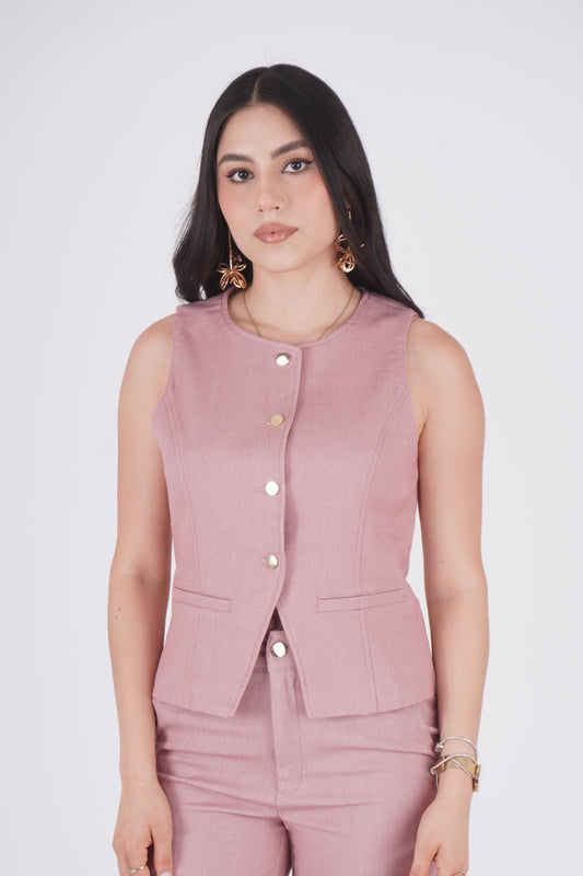 CHALECO DETALLE OJALES METÁLICOS