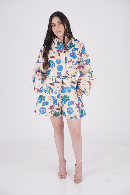 CONJUNTO CAMISERO ESTAMPADO FLORAL