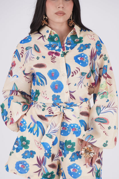 CONJUNTO CAMISERO ESTAMPADO FLORAL