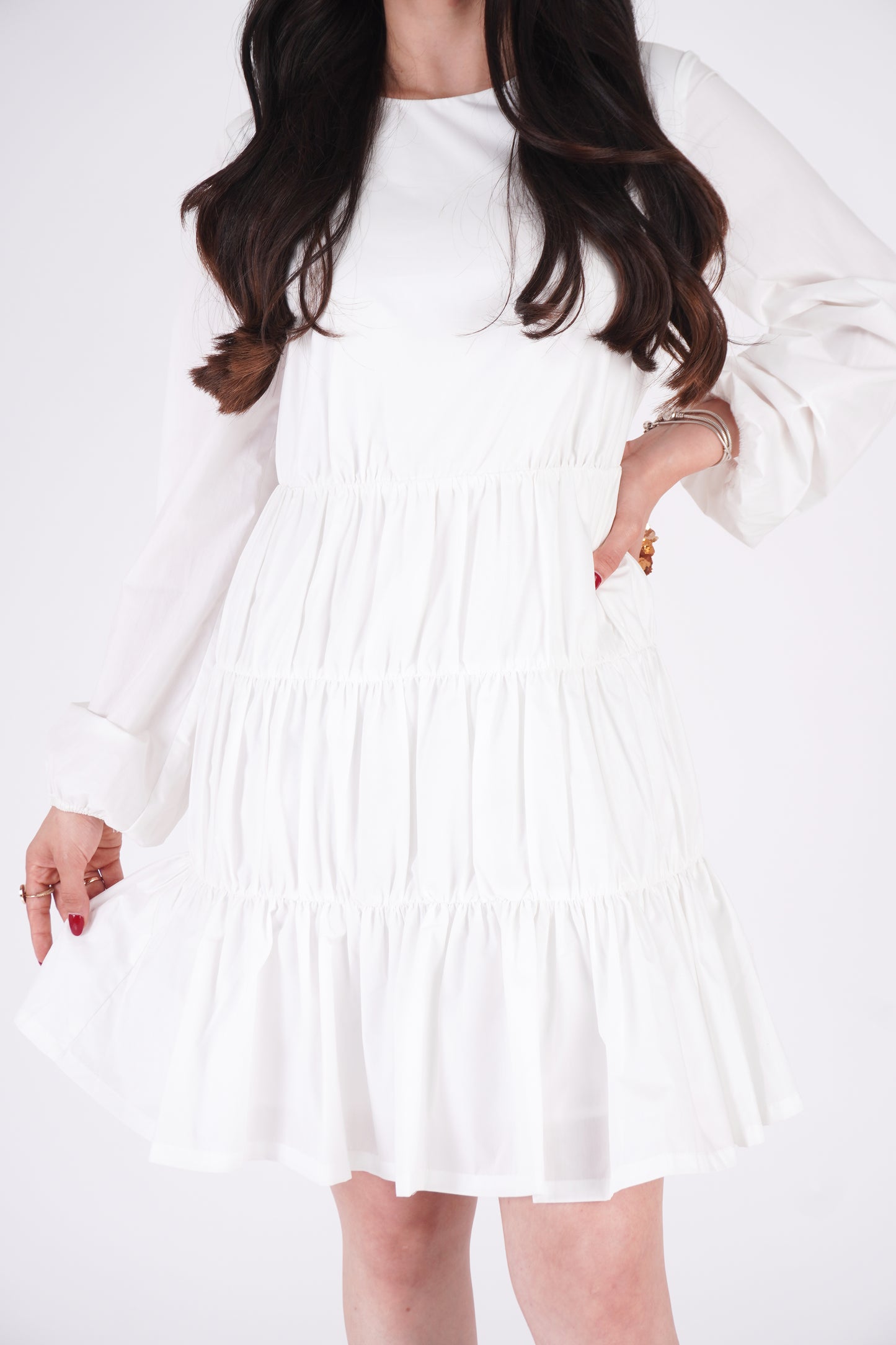 VESTIDO PANELES CON VOLUMEN