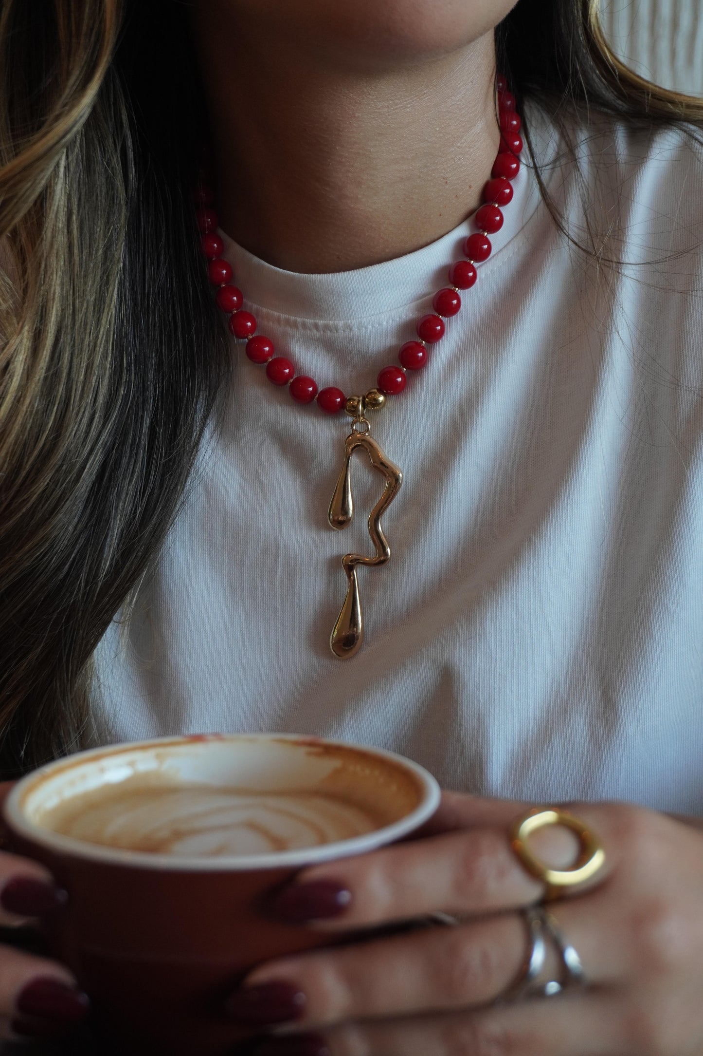COLLAR ROJO GOTA